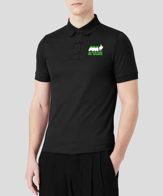 Unisex black polo shirt